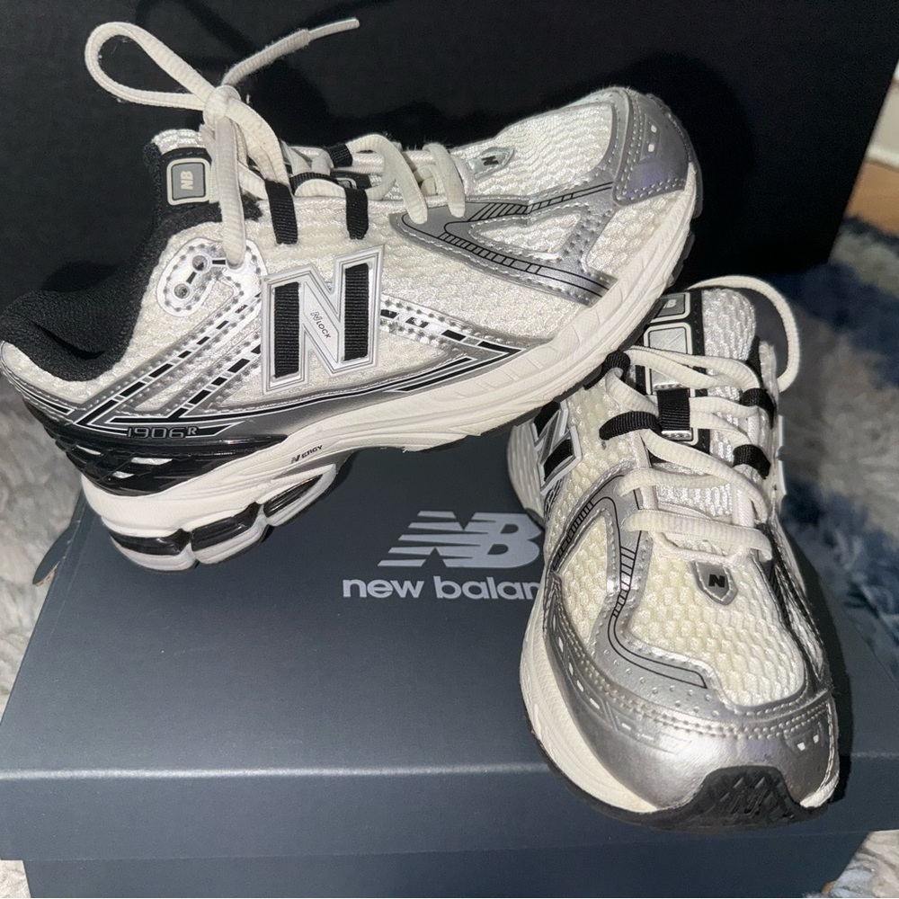 New Balance Kids' Sneakers in White and Silver